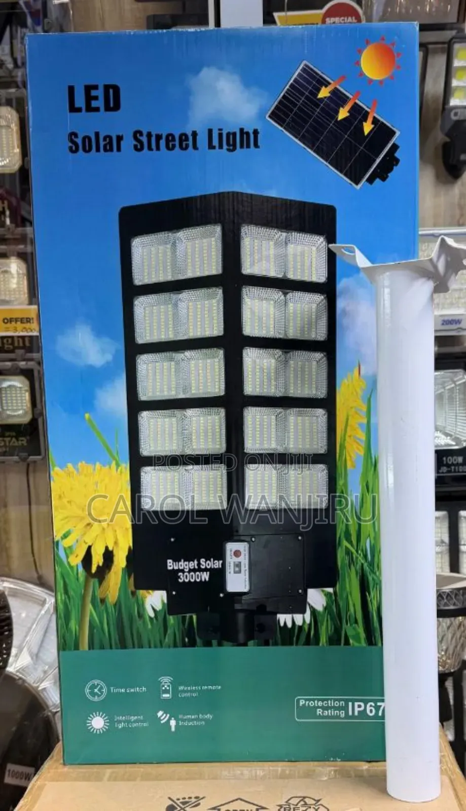 New 3000watts Solar Street Light + Pole/3000watts Solar Steet