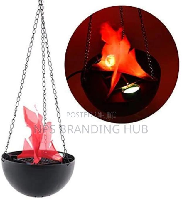 Hanging Chain Fireplace Decor 20cm Hemisphere Pot Shape P.O - thumbnail 3