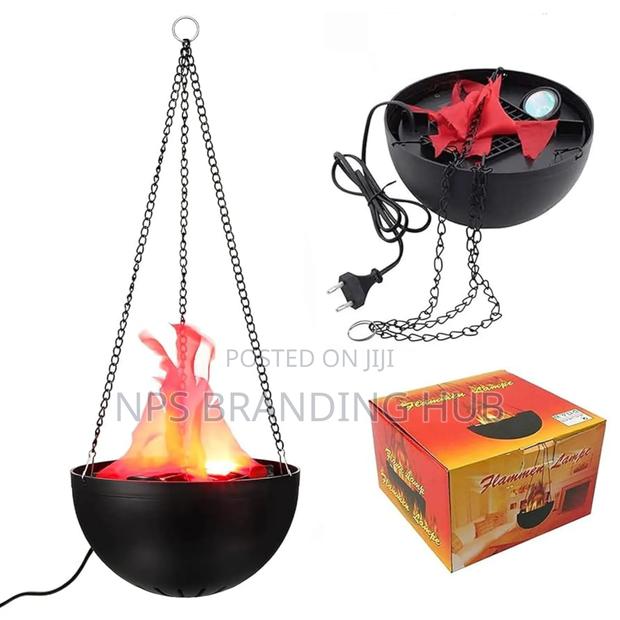 Hanging Chain Fireplace Decor 20cm Hemisphere Pot Shape P.O - thumbnail 5