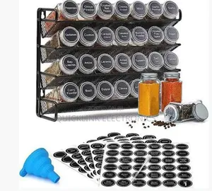 4 Layer Rack With 28pcs Bottles With Labels and White Pen