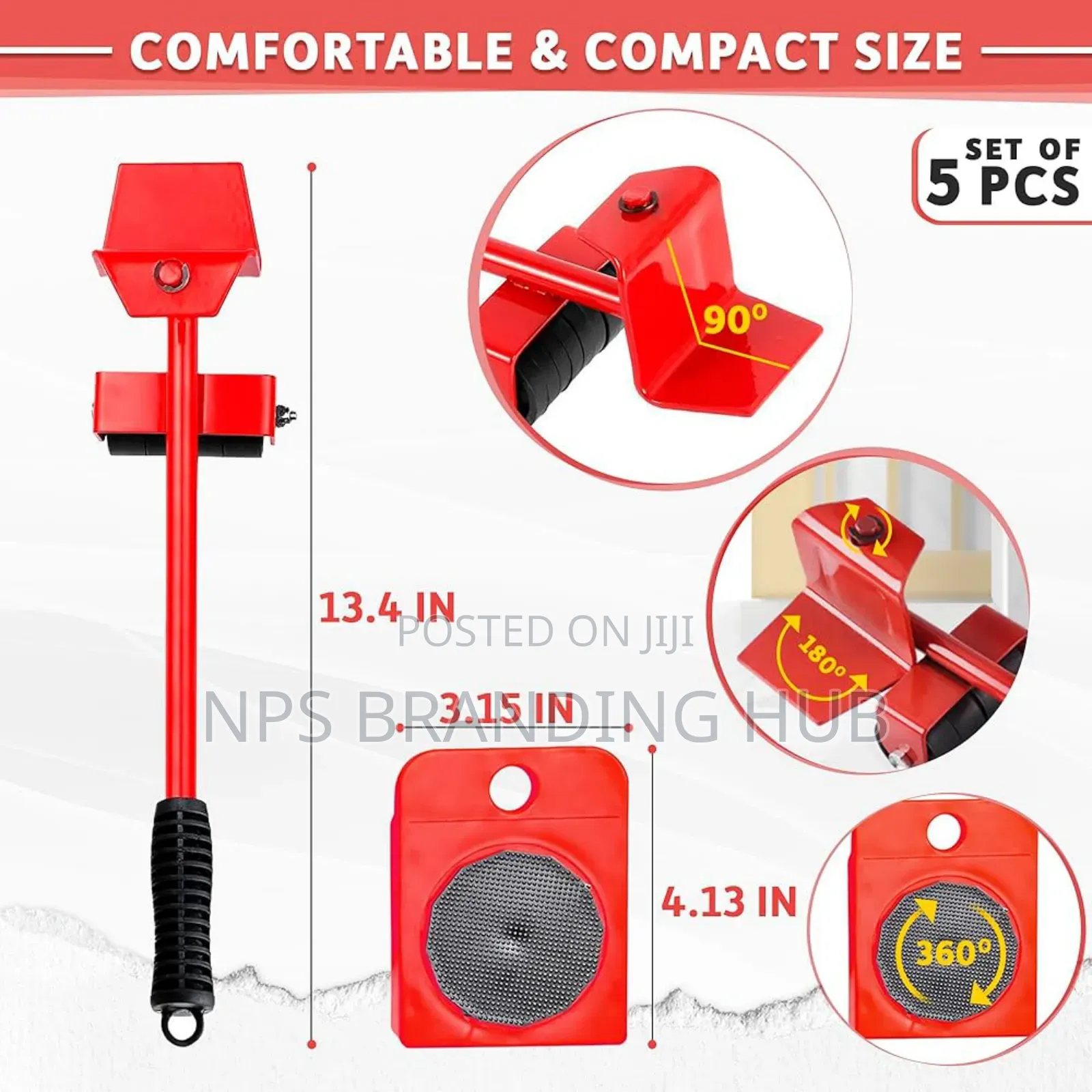 5in1 150kg Capacity Furniture Moving Helper Tool P.O