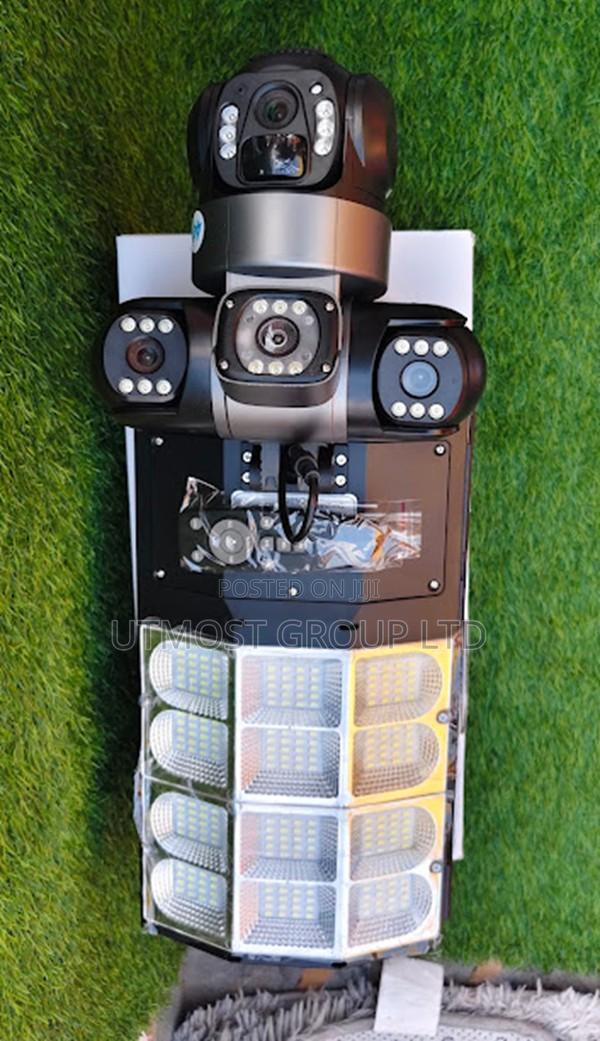 180w Solar Security Camera 4g Triple Lens Night Vision - main view