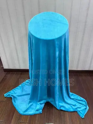 Turquoise Plain Coral Fleece Throw Blanket