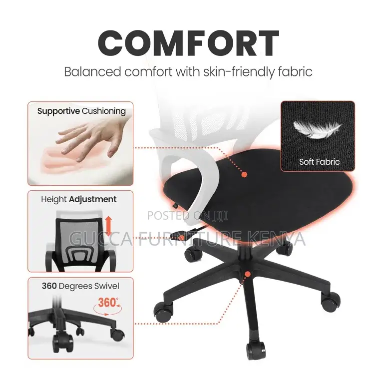 Mid-back Mesh Swivel Clerical Office Chair