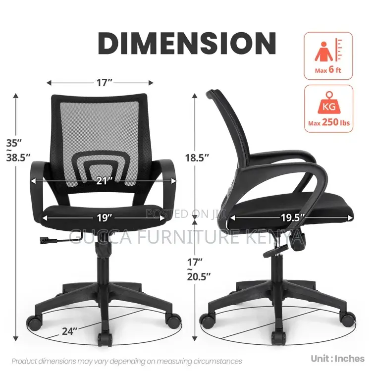Mid-back Mesh Swivel Clerical Office Chair