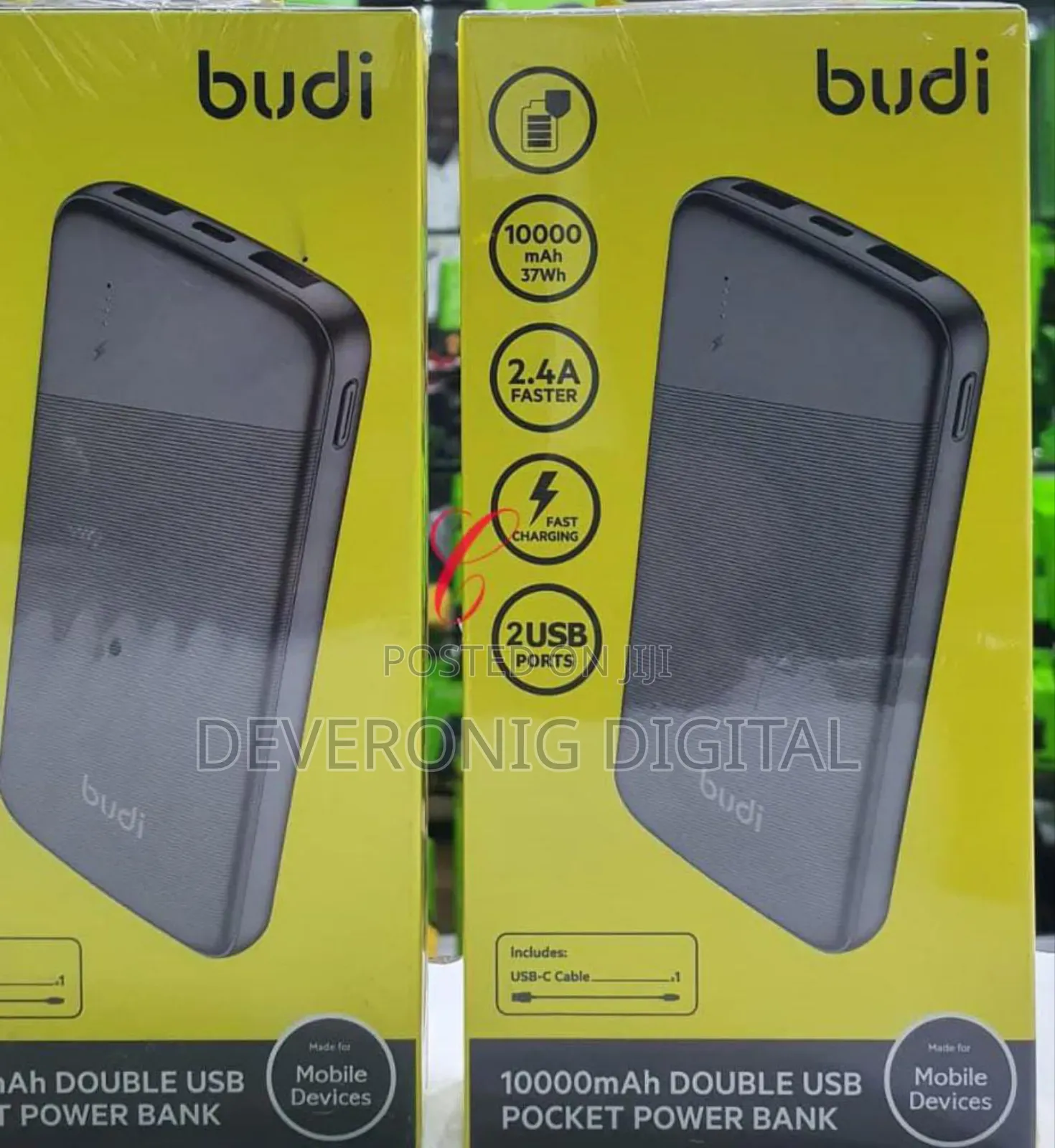 Budi Pb090b *10000mah* Double Usb Picket Power Bank