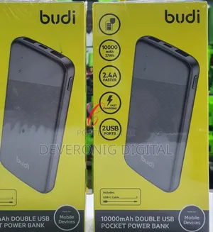Budi Pb090b *10000mah* Double Usb Picket Power Bank