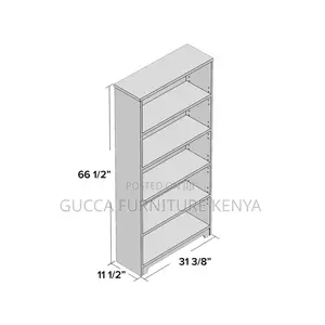 Customized 5-tier Wooden Shelving Bookshelf
