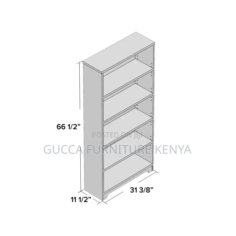 Customized 5-tier Wooden Shelving Bookshelf