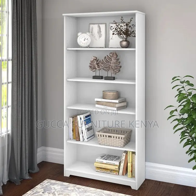 Customized 5-tier Wooden Shelving Bookshelf