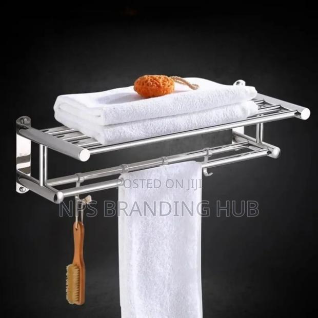 60cm Bathroom Wall Mounted Towel Rack Zn