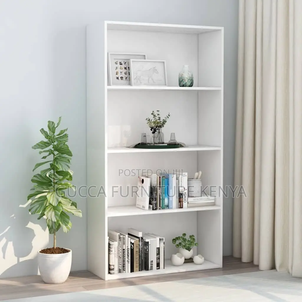 Customized 5-tier Wooden Shelving Bookshelf