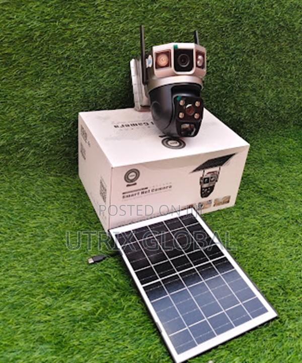 4g Solar Security Camera Dual Lens Outdoor Cctv With Sim Card