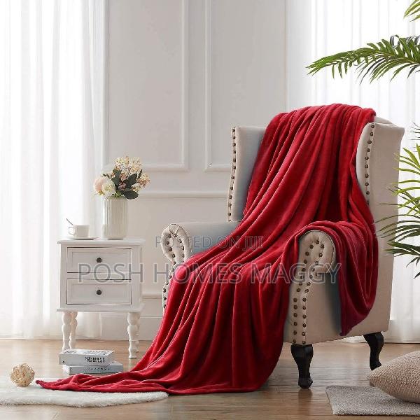 Wine Red Quality Throw Blankets - main view