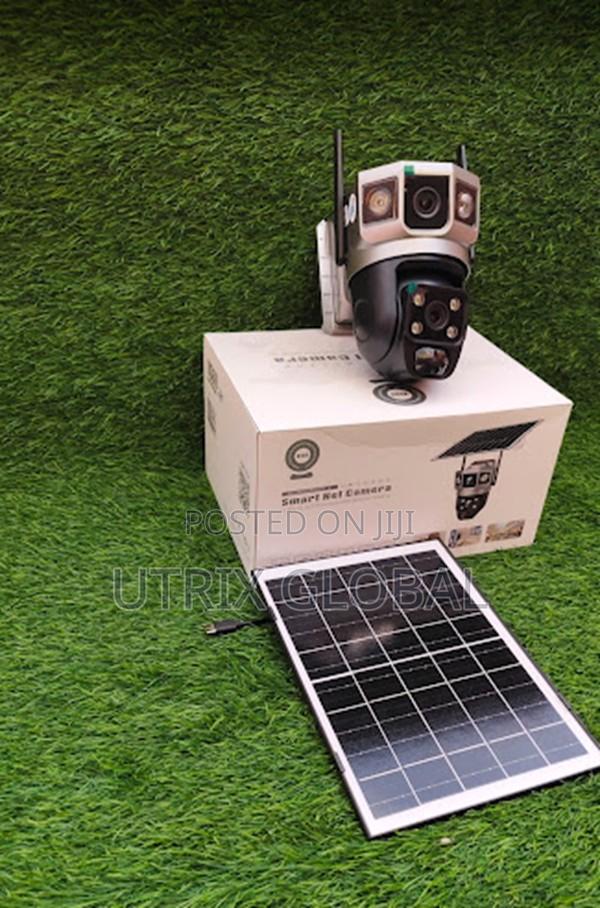 Dual Lens Solar 4g Security Camera With Floodlight And Phone App
