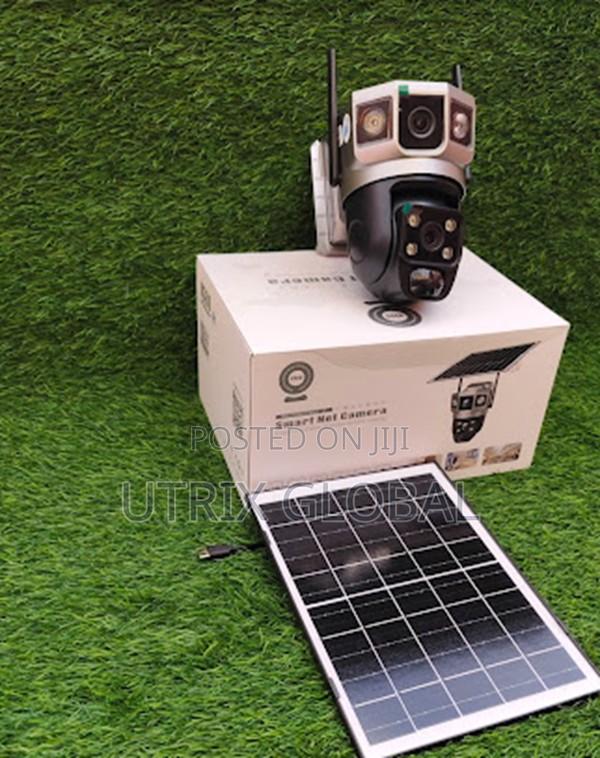 Outdoor Solar 4g Cctv Camera Dual Lens With Hd Night Vision
