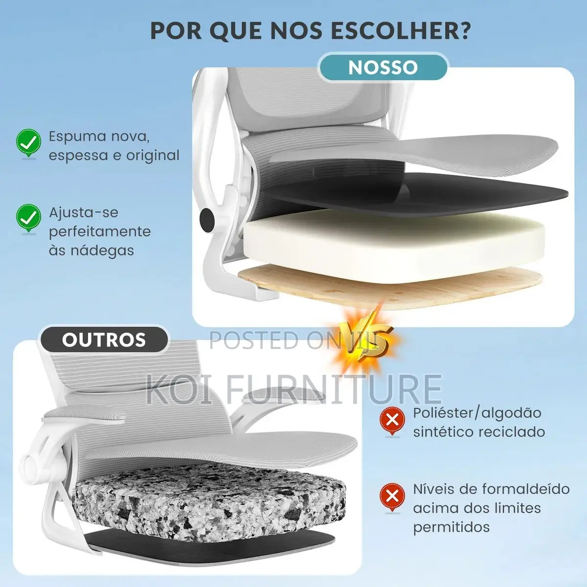 Office Chair; Ergonomic High Back Fabric Executive Office Seat