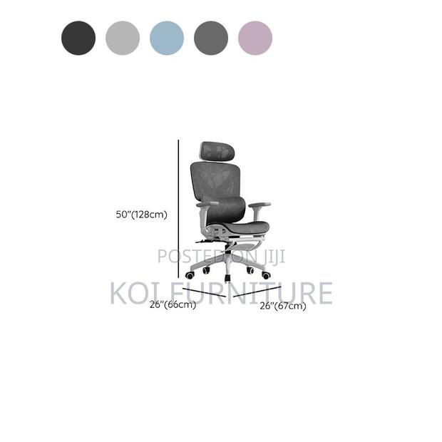 Office Chair; Orthopedic High Back Seat With Lumbar Support - thumbnail 3