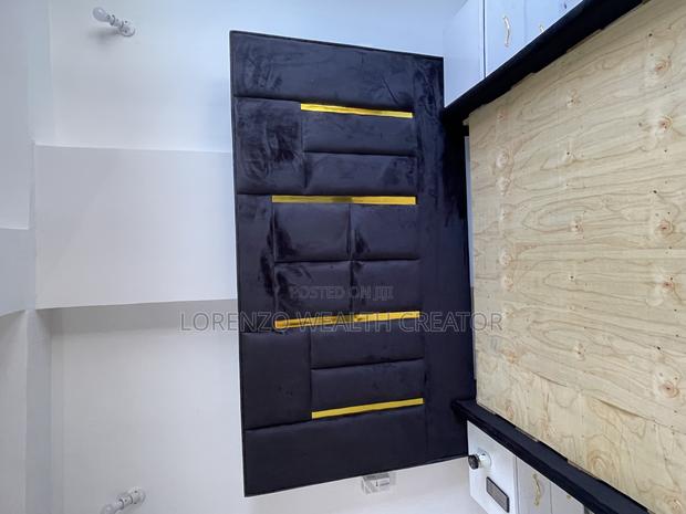 Modern Black Bed Frame With Mattress 5 by 6 Oversized - thumbnail 2
