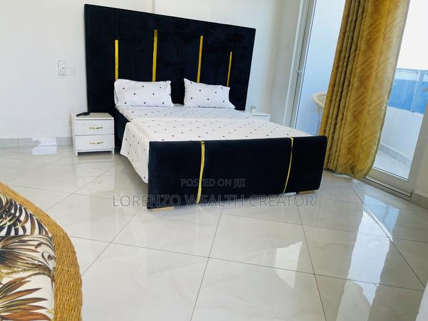 Modern Black Bed Frame With Mattress 5 by 6 Oversized - thumbnail 6