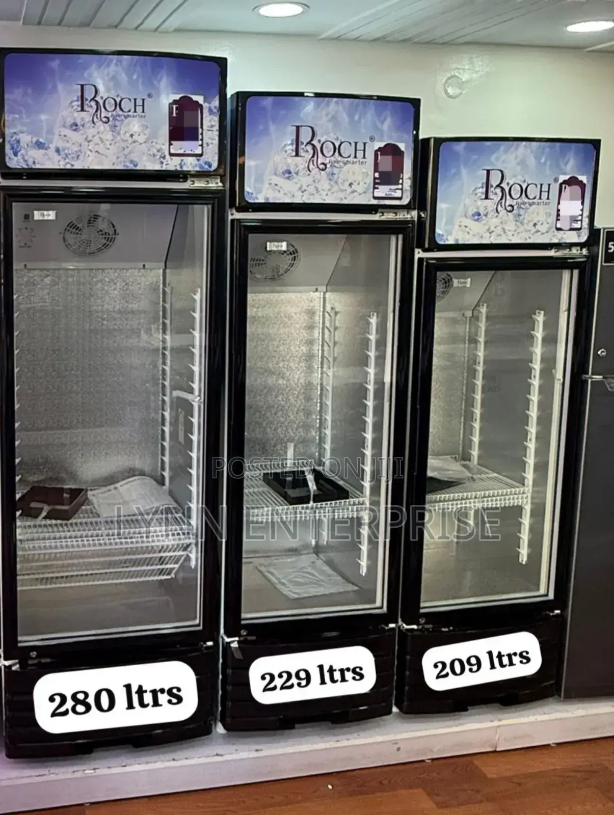 209 Litres Roch Vertical Showcase Model RSF-260-O Refrigerator