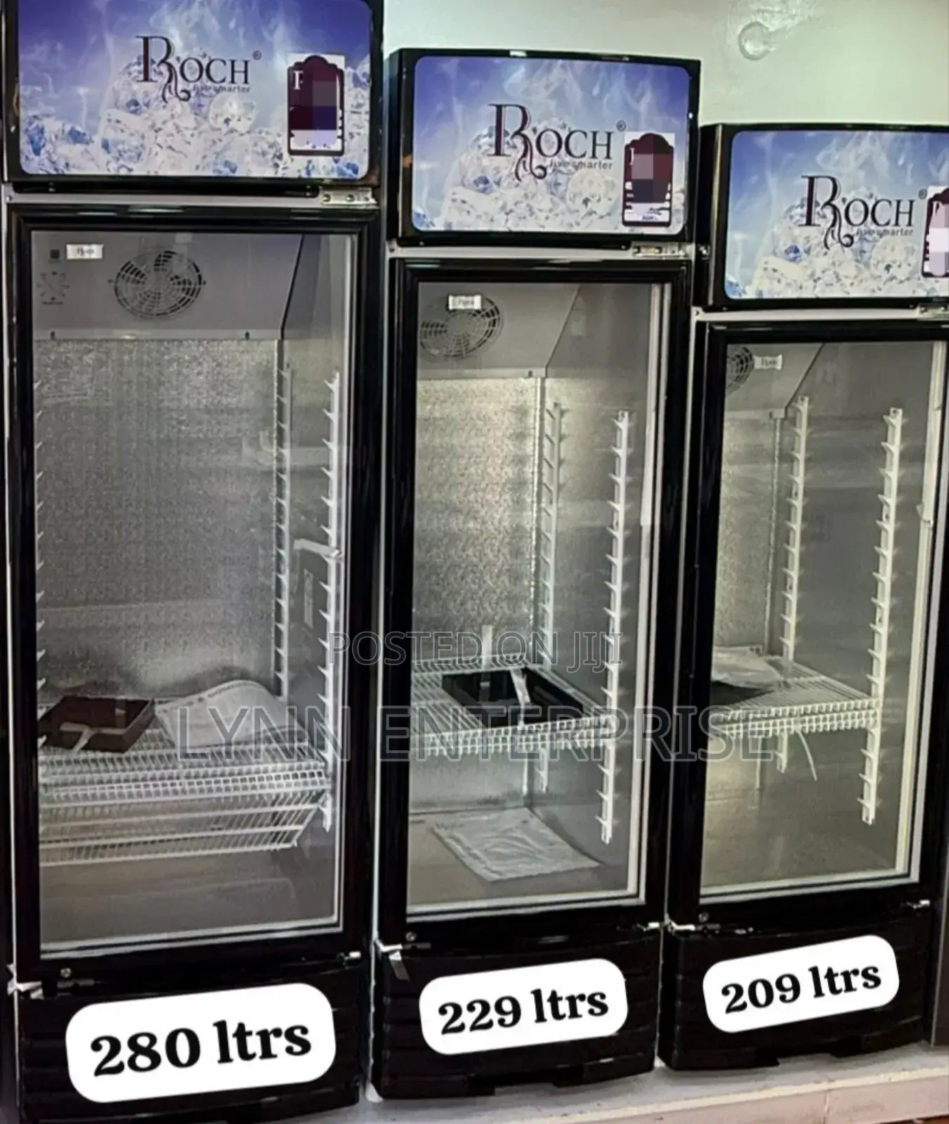 280 Litres Roch Vertical Showcase Model RSF-350-O Refrigerator