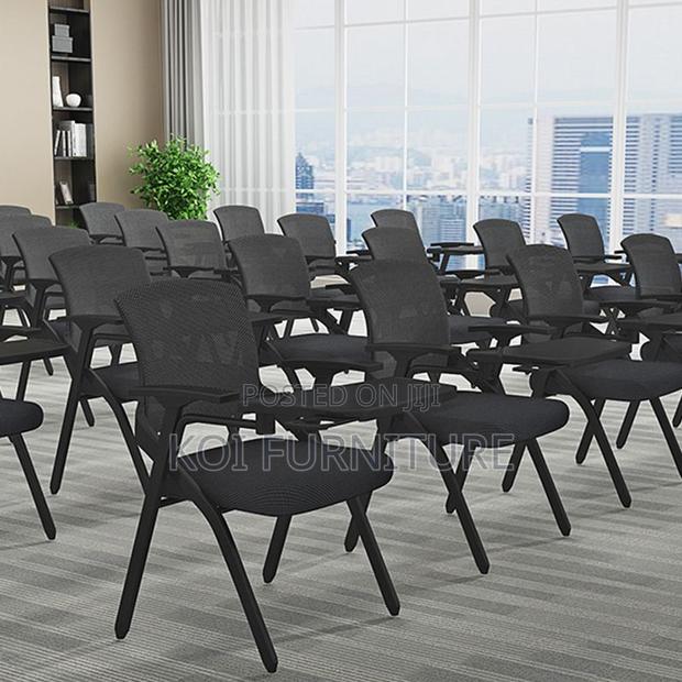 Office Chair; Mid Backrest School Office Chair With Writing Pad