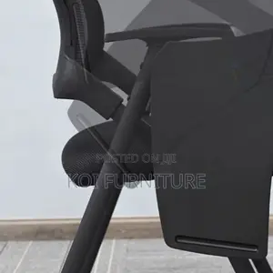 Office Chair; Mid Backrest School Office Chair With Writing Pad