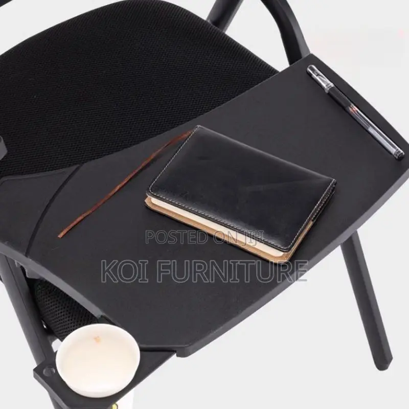 Office Chair; Mid Backrest School Office Chair With Writing Pad