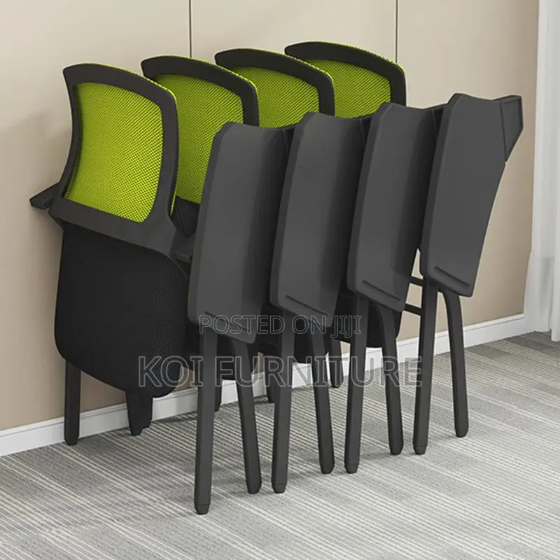 Office Chair; Mid Backrest School Office Chair With Writing Pad