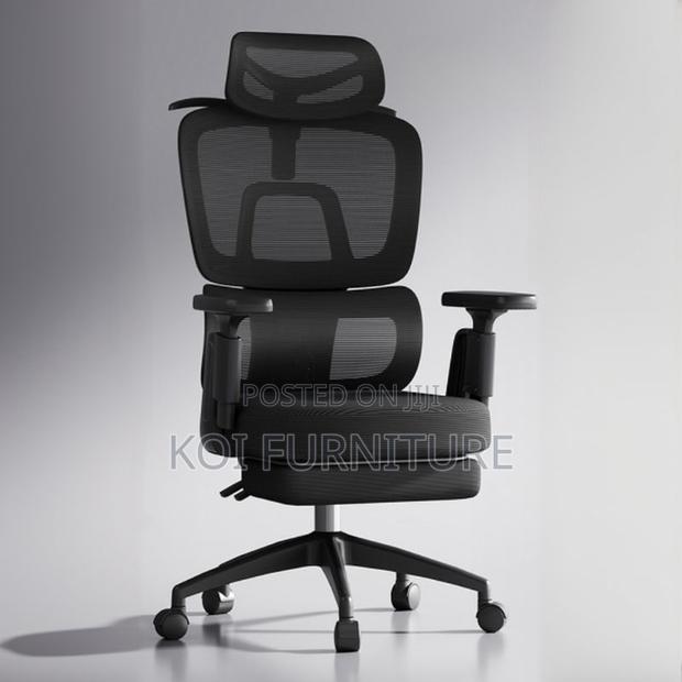 Office Chair; Ergonomic High Back Swivel Chair With Footrest