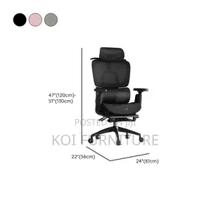 Office Chair; Ergonomic High Back Swivel Chair With Footrest