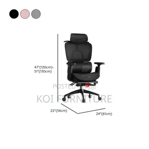 Office Chair; Ergonomic High Back Swivel Chair With Footrest