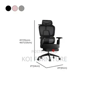 Office Chair; Ergonomic High Back Swivel Chair With Footrest