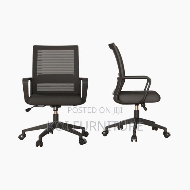 Office Chairs; Mid Backrest Ergonomic Fabric Seat - thumbnail 3