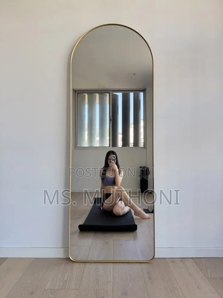 Beautiful Rectangular Mirror With Support. (160*50*7cm)