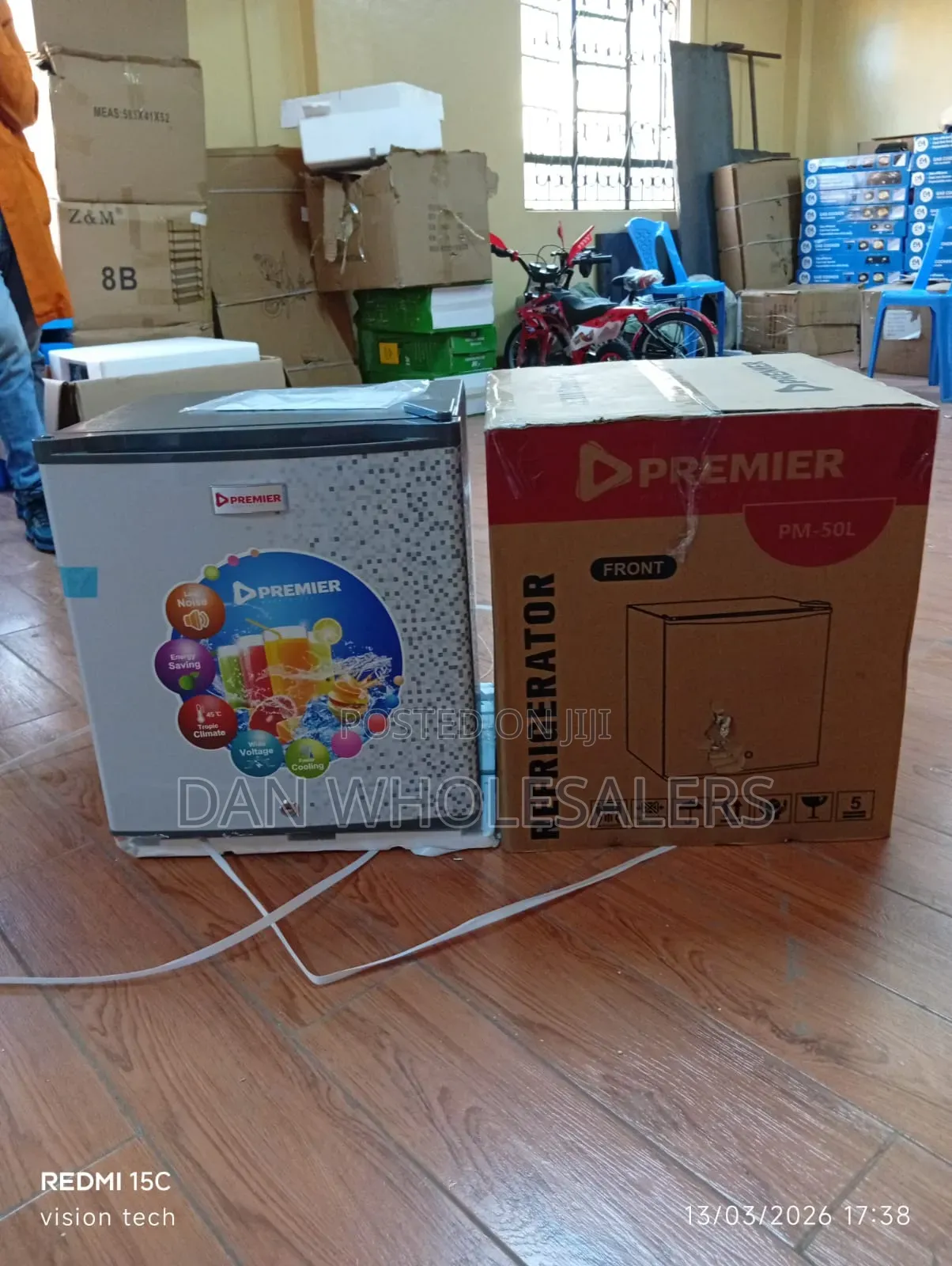 Premier 50l Mini Fridge Compact Cooling for Bedroom Office