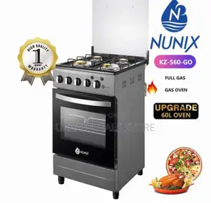 Nunix Cooker Full Gas. Gas Oven. 50 ×55cm.