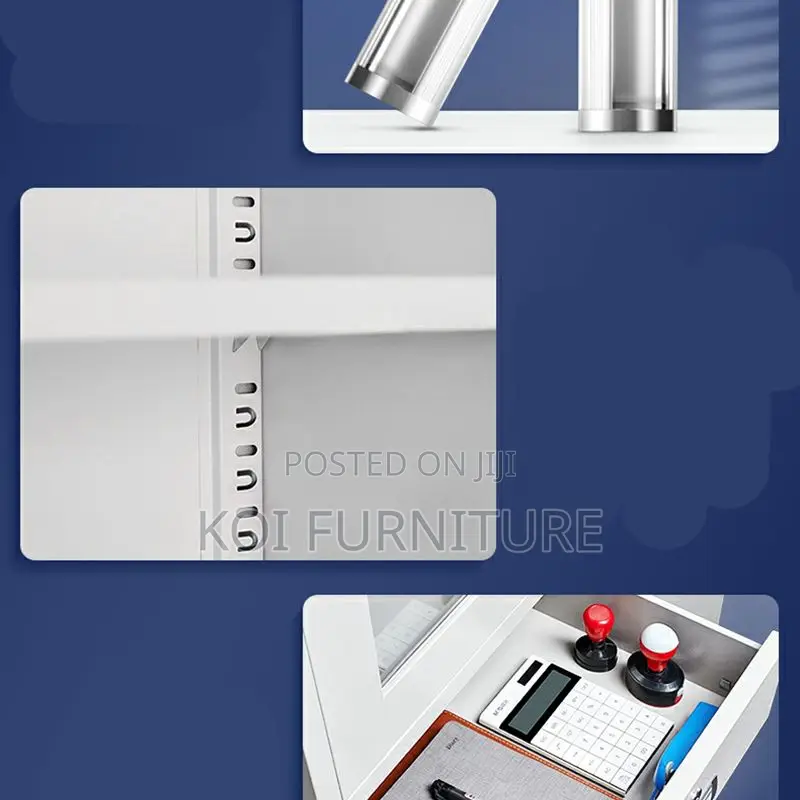 Office Cabinet; White Steel Office Storage Cabinet With Clear View