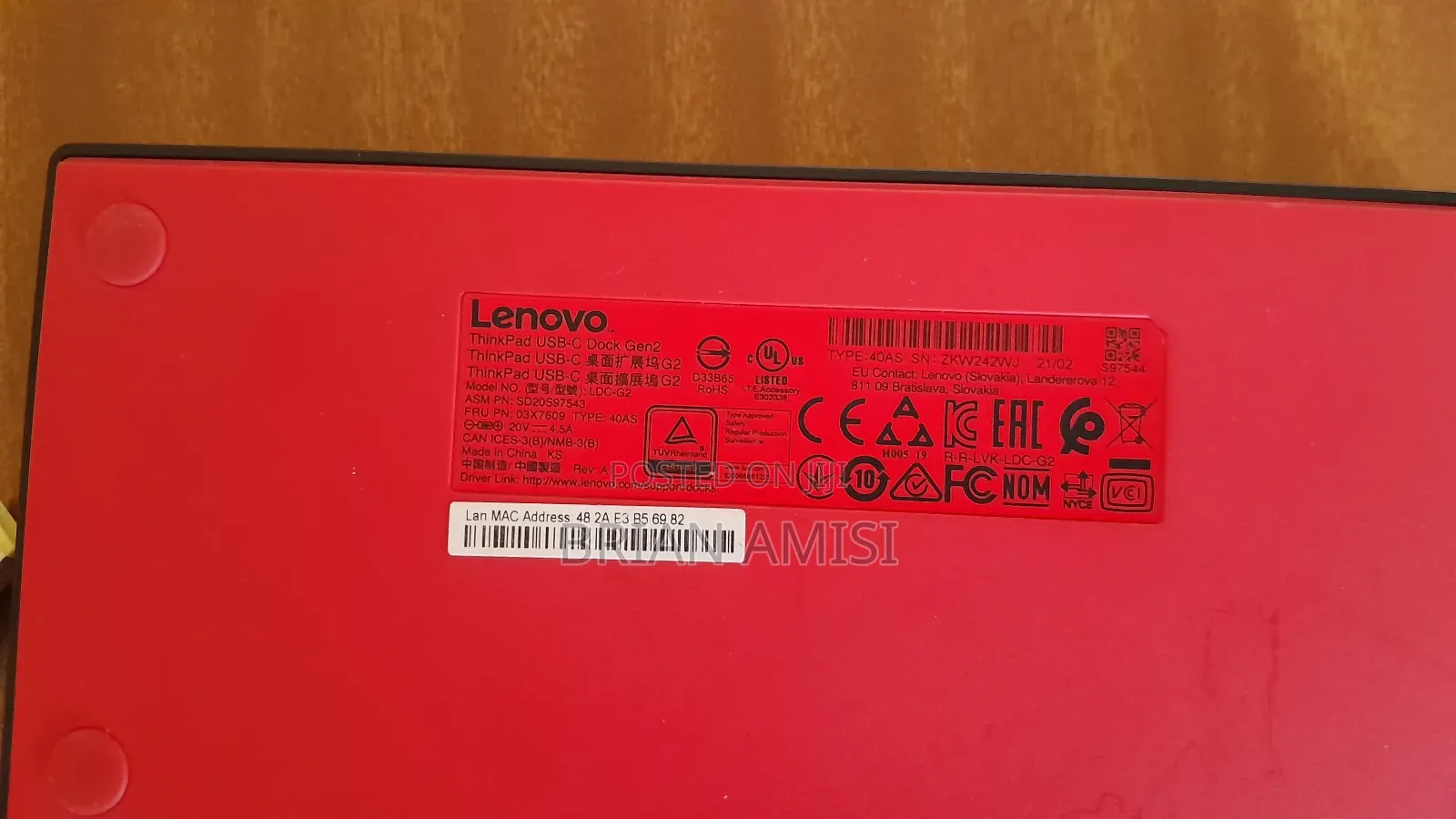 Lenovo Thinkpad Usb-C Dock (Ldc-G2)