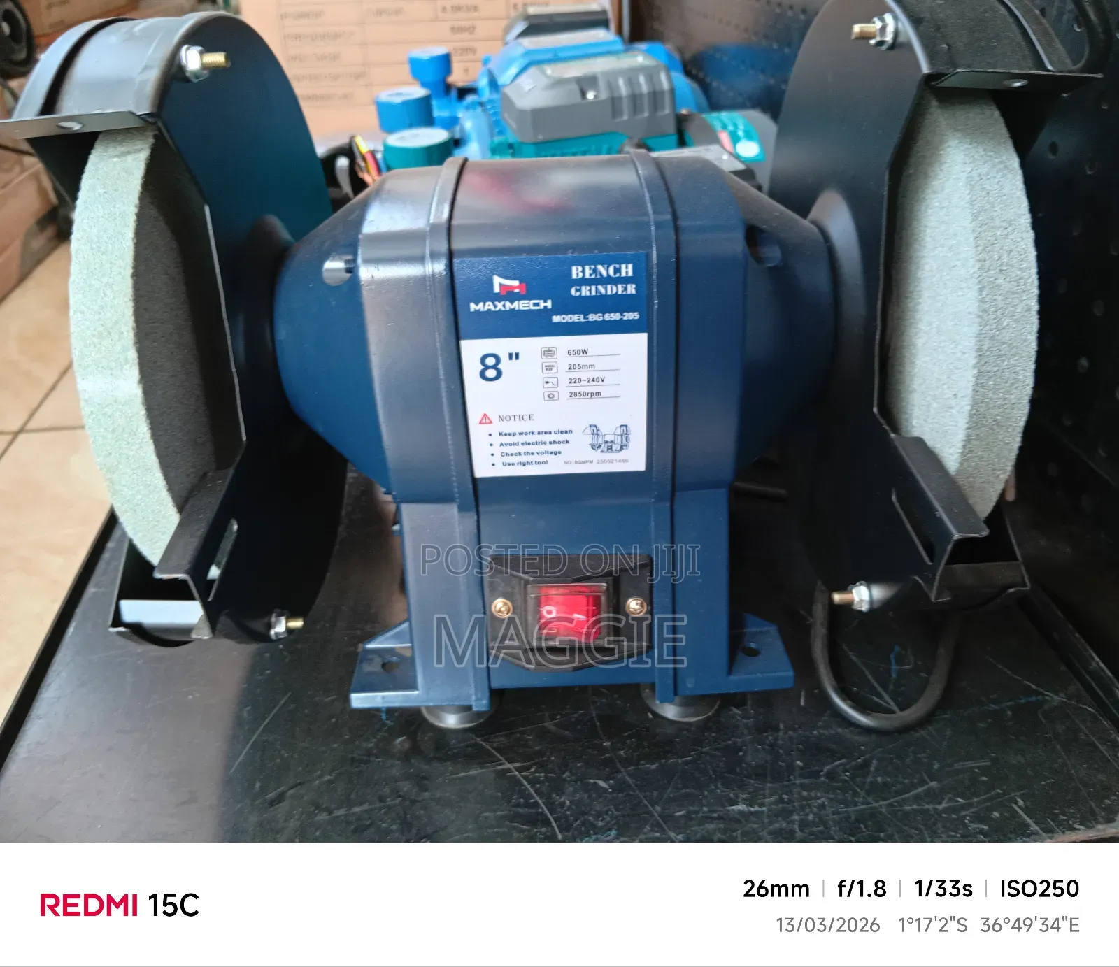 Maxmech Bench Grinder 650w 8 Inches