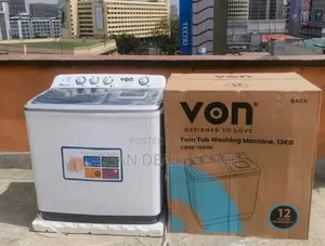 Von 13kgs Twin Tub Washing Machine -White