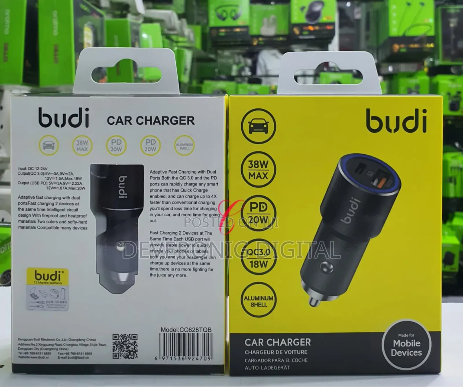 Budi Cc628tqb *38w Car Charger*