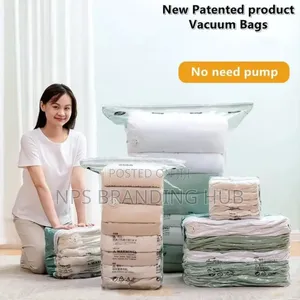4 Pcs Set No Pump Needed Vacuum Storage Bags Zn
