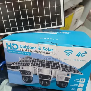 Dual PTZ CCTV Camera With Solar Panel 4g Smart