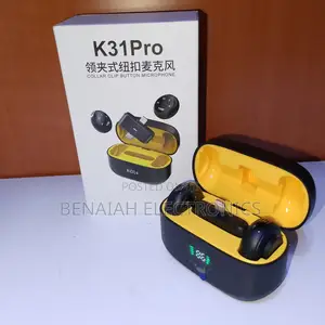 Collar Clip Button Microphone, Wireless Mic With Noise Reduction