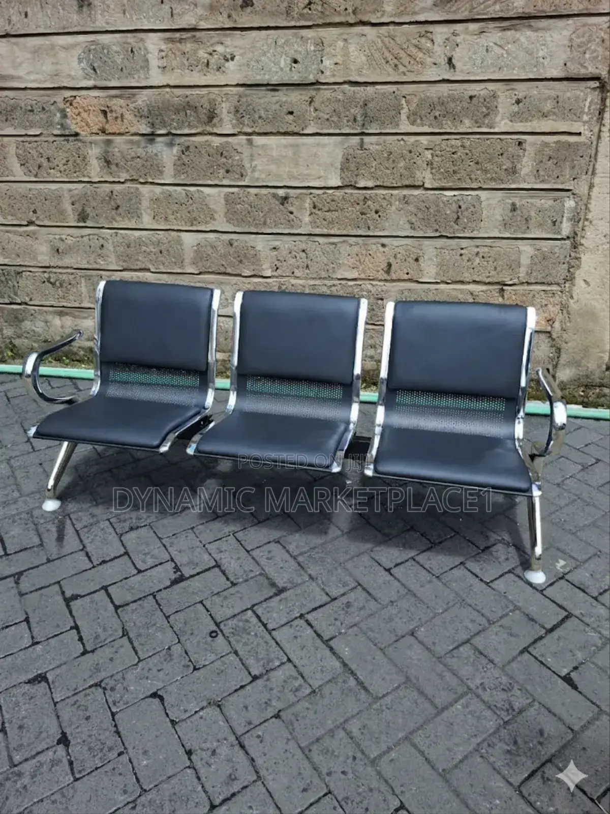 3-Seater Padded Waiting Chair