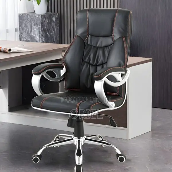 Office Chair : Office Leather Seat High-Back Chair