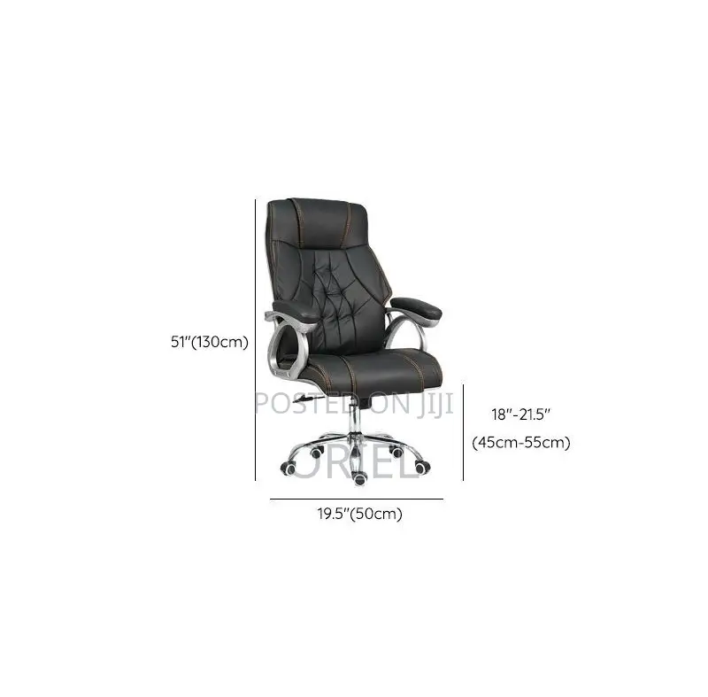 Office Chair : Office Leather Seat High-Back Chair