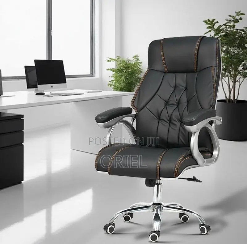 Office Chair : Office Leather Seat High-Back Chair
